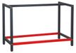 Structure de banc de travail, dimensions 125 x 57 x 81 cm, en acier, couleur anthracite/rouge