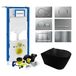 Geberit UP320 Toiletset set44 Civita Black Rimless Mat Zwart Met Sigma Drukplaat