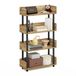 Furinno Turn-N-Tube 4-laags gereedschapsloos displayrek, Flagstaff eiken/zwart