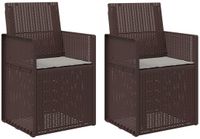 vidaXL Tuinstoelen Bruin en lichtgrijs PP