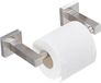 Unyqoos® RVS toiletrolhouder voor wandmontage – ruimtebesparend, geborsteld zilver, vierkant ontwerp met dubbel scharnier