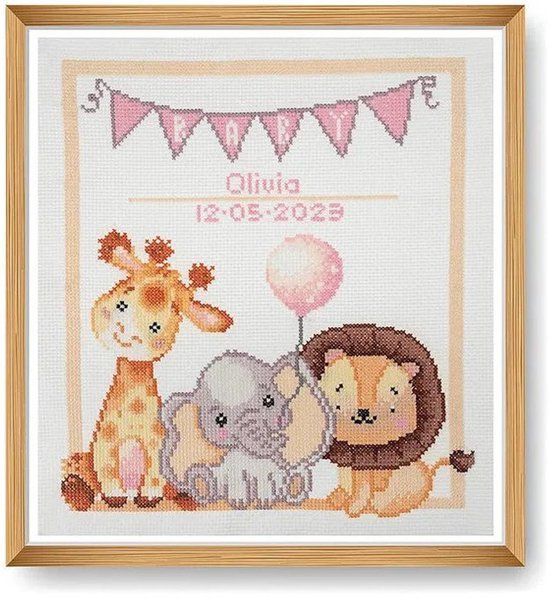 Trimits Large Cross Stitch Kits, Baby, 32 x 32 cm (12.5 x 12.5 inch)
