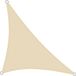 Merkloos Driehoek schaduwdoek 3x3x4,3m HDPE 185g/m² – 98% UV-bescherming crèmekleur voor terras en pergola