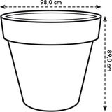 Elho Pure Round 100 Bloempot - Linen White - Ø 97.0 x H 89.0 cm