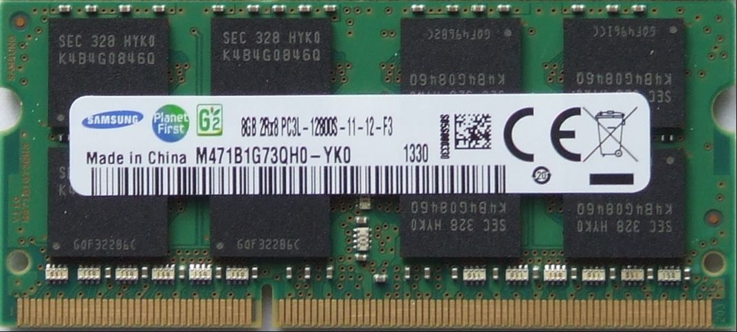Samsung 8GB DDR3 1600MHz SO-DIMM Laptop Memory - M471B1G73QH0-YK0