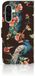Samsung Galaxy A2 Core Housse de téléphone avec fentes pour cartes Paon avec fleurs