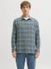 JACK&JONES JREBBEAM CHECK SHIRT LS Jongens Overhemden Lange mouw Katoen Polyester Geruit Klassieke kraag Loose Fit Knopen Slate Gray