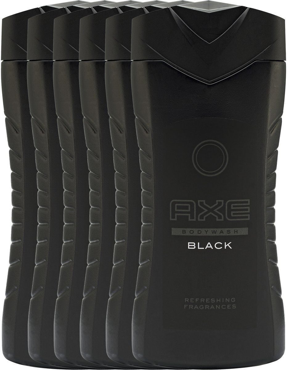 AXE Black For Men - 6 x 250 ml - Douchegel - Voordeelverpakking
