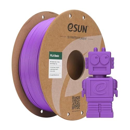 eSUN PLA Filament 1.75mm, PLA-SS Hoge Snelheid 3D Printer Filament Dimensionale nauwkeurigheid +/- 0.03mm, 1KG Spool (2.2 LBS) Super Speedy PLA Filament voor Hoge (Grijsachtig violet, 1KG)