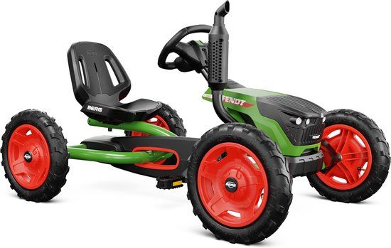 BERG Buddy Fendt® Skelter - 3+ Jaar - Verstelbare Stoel - Vrijloopautomaat - Officieel licentiemodel - Groen/Rood