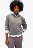 Superdry Country Club Velours Half Zip Trui Dames - Maat 38-40 - Grijs