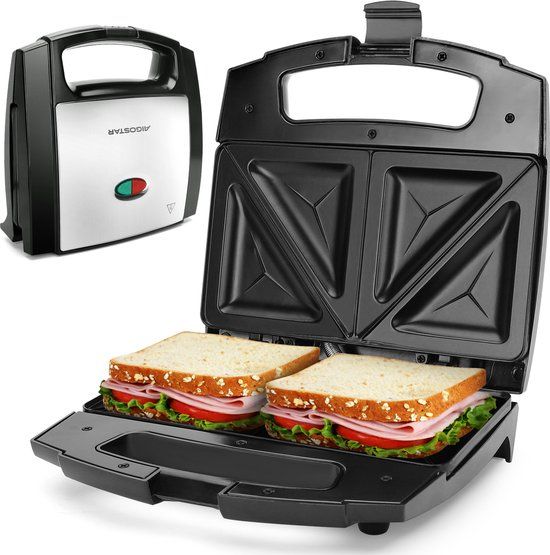 Aigostar Lamo 30RFU Tosti-ijzer - 800W - Zwart