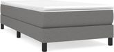 vidaXL Boxspring bed 100x200 cm stof donkergrijs