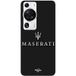 Maniacase Housse de protection Huawei P60 Pro MASERTATI BLANC FOND CARBONNE