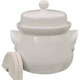 3240 Mini-Gärtopf crème 4,0 l avec couvercle et pierres pot de fermentation