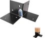 Gezu Impex Support de sol pour pergola 71 x 71 mm | Lot de 12 Noir Gecoat