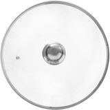 Orion Glazen Deksel - 30 cm - Roestvrijstalen Rand - Ventilatie