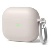 elago Liquid Hybrid Hoesje met Sleutelhanger Compatibel met AirPods 3 Case Beschermhoes - Structuur Driedubbele Laag Bescherming (Stone)