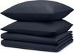 Blumtal Housse de couette Microfibre Nova - 2 x Housse de couette une personne 135 x 200 cm - 2 x Taie d'oreiller 40 x 80 cm - Bleu foncé