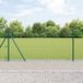 vidaXL Euro-hek met betonnen voetstuk 10 x 0,8 m PVC-Coated Staal Mesh