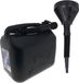 Benson Interbosch B.V. Jerrycan zwart voor olie en brandstof van 10 liter met trechter