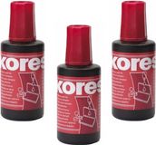 Merkloos / Sans marque 3x Flesjes inkt navulling voor stempelkussens rood 27 ml