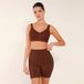 Feelingirl Culottes gainantes taille moyenne, contrôle du ventre, sans coutures, confort, XS/S, marron