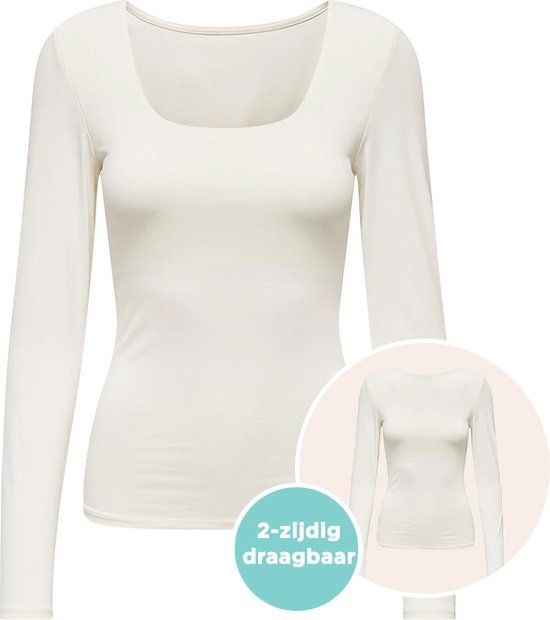 ONLY ONLEA dames shirt longsleeve wit - Maat M