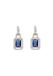 NAEMI Earrings Silver Navy Crystal Multi Gemstone Women's Drop Earrings