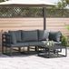 Maison Exclusive - Salon de jardin, 4 pièces, noir, en métal