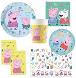 Procos Peppa Pig Party Set - 46-Piece Disposable Tableware