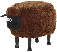 Beliani SHEEP - Hocker - bruin - polyester