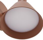 Lucande - LED wandlamp buiten - CCT - 1 licht - Aluminium, polycarbonaat - H: 17.5 cm - bruin