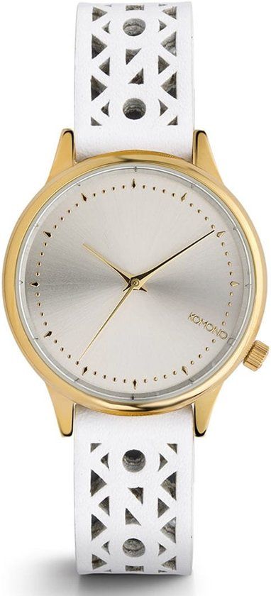 Komono Estelle Cutout White Gold horloge dames - wit - messing