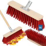 KOTARBAU® Bezemkop, Straatbezem, 33 cm, Veegbezem, Buitenbezem, Harde Nylonborstels, Tuinbezem, Stevige Straatbezem, Harde Bezem voor Buiten, zonder Steel, Hout, PVC