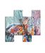 Homemania Wandafbeelding, vlinders, 4 stuks, dieren, woonkamer, slaapkamer, meerkleurig, 76 x 0,3 x 50 cm, HM204PMDF56, MDF