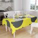 Bonamaison Tafelkleed, Anti-Mold, Sneldrogend, Waterdicht, 100% Polyester Tafellaken, Neon Geel, Rook, 140 x 160 Cm