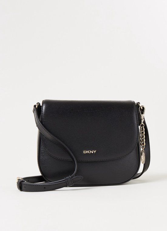 DKNY Bryant Saddle Bag, zwart/goud, Eén Maat
