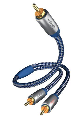 Inakustik Premium Y-subwooferkabel 2,0 m blauw/zilver