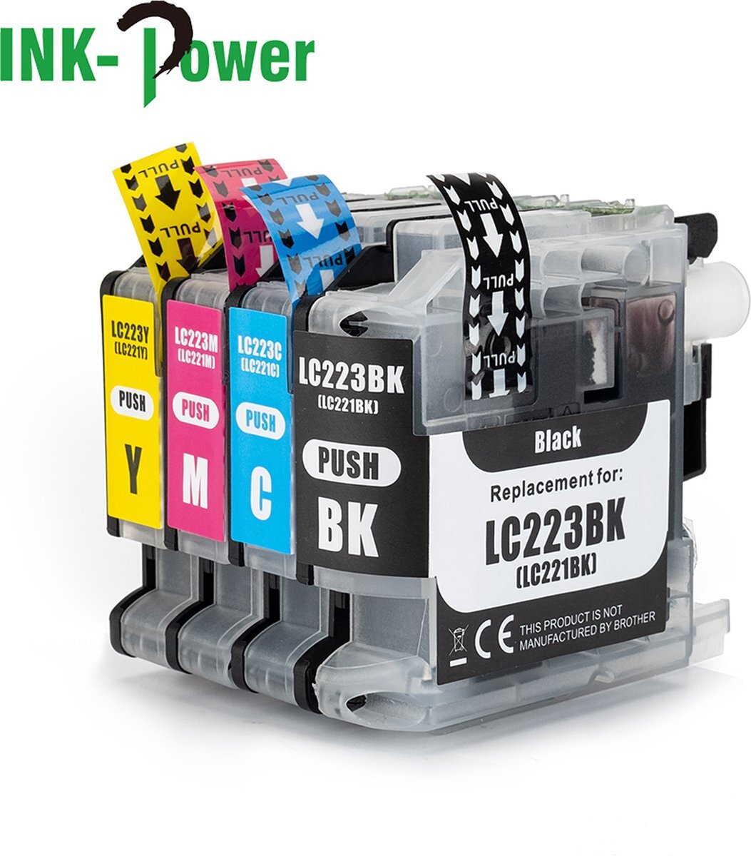 Ink Power Inktcartridges voor Brother LC223 | Multipack van 4 cartridges voor MFC J5320DW - J4120DW - J4420DW - J880DW - J480DW - J4620DW - J5620DW - J680DW - J5625DW - J4625DW - J5720DW