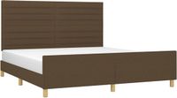 vidaXL Bedframe Stof Donkerbruin 180x200 cm