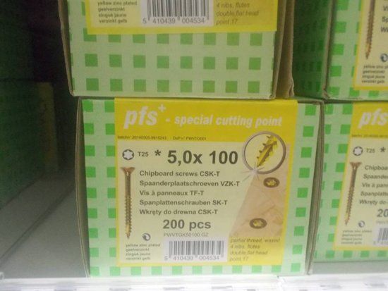 pgb PGB Spaanderplaatschroef VZK-T 5,0x100mm (200 stuks)