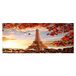 Homemania Eiffeltoren en landschappen voor woonkamer, slaapkamer, meerkleurig, 70 x 3 x 100 cm, HM20KNV70 x 100-116, polyester, hout