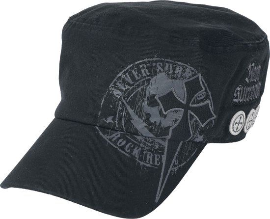 Rock Rebel by EMP Zwarte pet met eenvoudig design - Unisex - Standard
