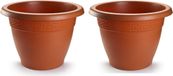 Forte Plastics Pot de fleurs Terre cuite Rond Diamètre 50 cm - 2 Pièces