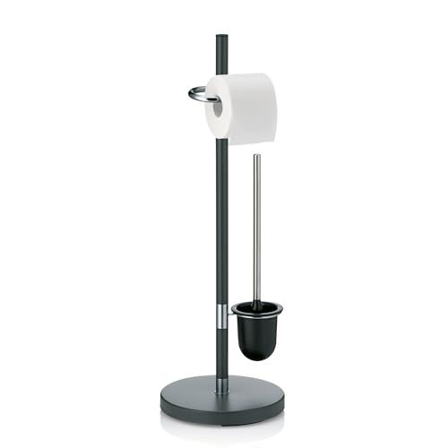 Kela Sinerio Toiletrol en WC-borstelhouder - Antraciet - Metaal - Modern