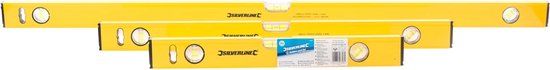 Silverline Waterpas Set - 400, 600 & 1000 mm - Aluminium - Geel