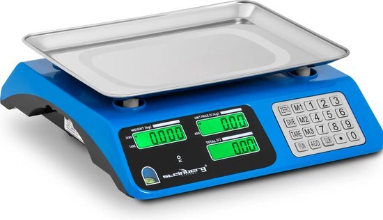 Steinberg Digitale weegschaal - 40 kg / 2 g - dubbel LCD - verhoogde rand