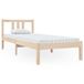 vidaXL Bedframe massief hout 75x190 cm