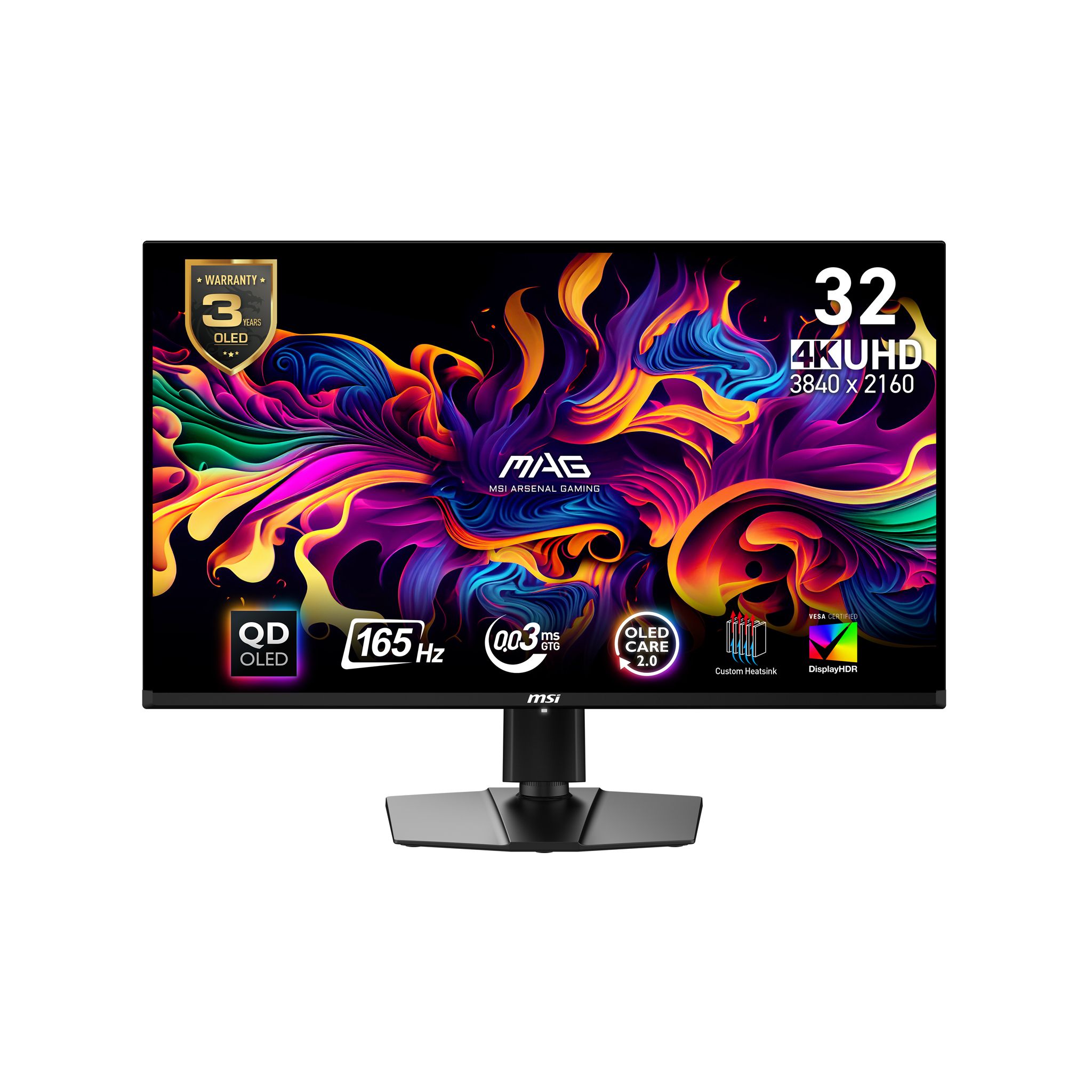 MSI MAG 321UP QD-OLED 32" 4K UHD Gaming Monitor - 165Hz